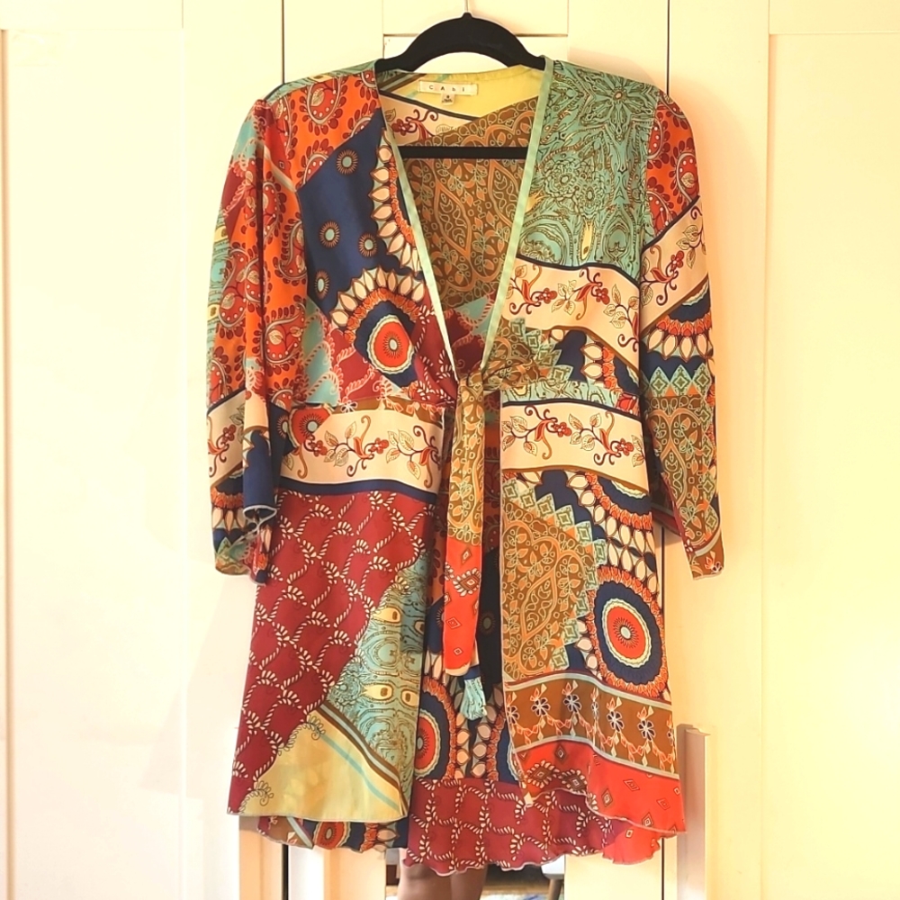 Cabi open tunic with tie to close
